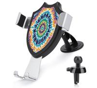 AQRJLPM Tie Dye Pattern Phone Holder Car Hands-Free Mount Holders for Dashboard Windshield Vent Metal Hook Clip Cell Phone Mount for All Smartphones & Car Models