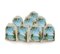 AQRJLPM Tropical Palm Trees Drawstring Pouches Reusable Burlap Soft Sachet Bag Multipurpose Cotton Small Jewelry Pouch for Party Wedding Storage Home Supplies (8 Pcs)