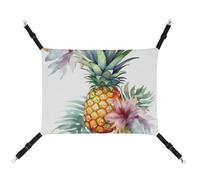 AQRJLPM Tropical Pineapple Pet Hammock with Adjustable Straps and Metal Hooks Hanging Bed Soft Breathable Sleeping Hammock for Cats,Puppy,Rabbits,Small Animals