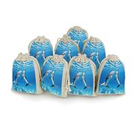 AQRJLPM Two Dolphins Drawstring Pouches Reusable Burlap Soft Sachet Bag Multipurpose Cotton Small Jewelry Pouch for Party Wedding Storage Home Supplies (8 Pcs)
