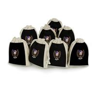 AQRJLPM USA Flag Patriotic Eagle Drawstring Pouches Reusable Burlap Soft Sachet Bag Multipurpose Cotton Small Jewelry Pouch for Party Wedding Storage Home Supplies (8 Pcs)