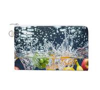 AQRJLPM Various Fruit Wallet Canvas Slim Lightweight Wallets Durable Zippered Card Holder for Men Women