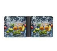 AQRJLPM Various Fruit Wallet with Money Clip Leather Bifold Wallet Slim Credit Card Holder Gift for Men