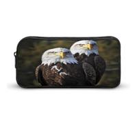 AQRJLPM White Head Eagle Pencil Pouch Big Capacity Simple Marker Pouch Portable Aesthetic Zipper Pencil Case