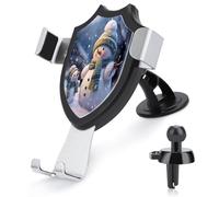 AQRJLPM Winter Snowman Phone Holder Car Hands-Free Mount Holders for Dashboard Windshield Vent Metal Hook Clip Cell Phone Mount for All Smartphones & Car Models