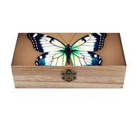 AQRJLPM Wooden Jewelry Box Beautifully Keepsake Box Trinket Box Keepsake Storage Organizer Cute Little Butterfly Handmade Wooden Box for Storing Jewelry, Coins, Tartot Cards, Small Treasures