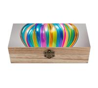 AQRJLPM Wooden Jewelry Box Beautifully Keepsake Box Trinket Box Keepsake Storage Organizer Shaped Balloon Handmade Wooden Box for Storing Jewelry, Coins, Tartot Cards, Small Treasures