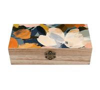 AQRJLPM Wooden Jewelry Box Beautifully Keepsake Box Trinket Box Keepsake Storage Organizer Warm Earth Tone Handmade Wooden Box for Storing Jewelry, Coins, Tartot Cards, Small Treasures