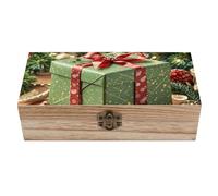 AQRJLPM Wooden Jewelry Box Beautifully Keepsake Box Trinket Box Keepsake Storage Organizer Wrapped Christmas Gift Handmade Wooden Box for Storing Jewelry, Coins, Tartot Cards, Small Treasures
