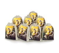 AQRJLPM Yellow And White Python Drawstring Pouches Reusable Burlap Soft Sachet Bag Multipurpose Cotton Small Jewelry Pouch for Party Wedding Storage Home Supplies (8 Pcs)