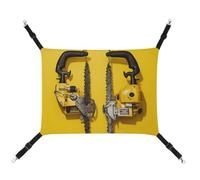 AQRJLPM Yellow Two Chainsaws Pet Hammock with Adjustable Straps and Metal Hooks Hanging Bed Soft Breathable Sleeping Hammock for Cats,Puppy,Rabbits,Small Animals