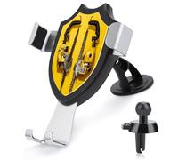 AQRJLPM Yellow Two Chainsaws Phone Holder Car Hands-Free Mount Holders for Dashboard Windshield Vent Metal Hook Clip Cell Phone Mount for All Smartphones & Car Models