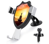 AQRJLPM Yoga Meditation Phone Holder Car Hands-Free Mount Holders for Dashboard Windshield Vent Metal Hook Clip Cell Phone Mount for All Smartphones & Car Models
