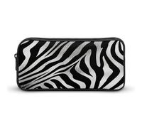 AQRJLPM Zebra Print Pencil Pouch Big Capacity Simple Marker Pouch Portable Aesthetic Zipper Pencil Case