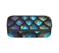 AQRJLPO 3D Magical Dragon Scales Pattern Prints Pencil Case Cute Pen Pencil Pouch Large Capacity Compartment Pencil Box Travel Makeup Bag for Students Girls Boys Women
