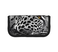 AQRJLPO Animal Leopard Print Canvas Pencil Case for Boys Girls Women, Cosmetic & Stationery Organizer, Zipper Desk Storage Pouch for School, Office & Travel Gifts