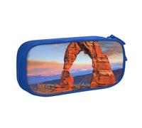 AQRJLPO Arches National Park Prints Pencil Case for Boys Girls Large Capacity Office School Students Stationery Pouch Pencil Holder with 2 Compartments,Blue