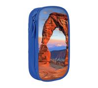 AQRJLPO Arches National Park Prints Pencil Case for Students Boys Girls - Large Capacity Double-Layer Office School Stationery Pouch Pencil Holder,Blue