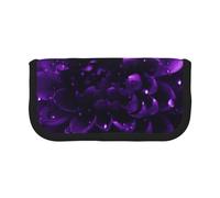 AQRJLPO Beautiful Purple Glitter Print Canvas Pencil Case for Boys Girls Women, Cosmetic & Stationery Organizer, Zipper Desk Storage Pouch for School, Office & Travel Gifts