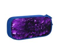 AQRJLPO Beautiful Purple Glitter Prints Pencil Case for Boys Girls Large Capacity Office School Students Stationery Pouch Pencil Holder with 2 Compartments,Blue