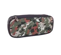 AQRJLPO Camouflage Prints Flip Leather Pencil Case Cute Pen Pencil Pouch Pencil Box Travel Makeup Bag Stationery Gift for Students Girls Boys Women