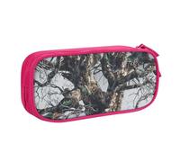 AQRJLPO Cold Tree Camouflage Prints Pencil Case for Boys Girls Large Capacity Office School Students Stationery Pouch Pencil Holder with 2 Compartments,Pink