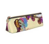 AQRJLPO Colorful Roller Skates Printed Stationery Pencil Case, Cute Leather Pencil Bag Pen Case Pouch, School Stationery Organizer Makeup Bag for Boys Girls Students