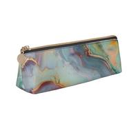 AQRJLPO Colourful Marble Printed Stationery Pencil Case, Cute Leather Pencil Bag Pen Case Pouch, School Stationery Organizer Makeup Bag for Boys Girls Students