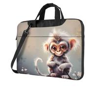 AQRJLPO Cute Monkey art Print Laptop Bag Case for Men Women, 15.6 inch Shockproof Computer Sleeve Cover for Business Travel Office School