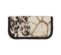 AQRJLPO Giraffe Print Print Canvas Pencil Case for Boys Girls Women, Cosmetic & Stationery Organizer, Zipper Desk Storage Pouch for School, Office & Travel Gifts