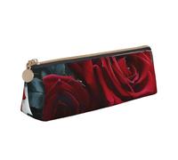 AQRJLPO Gothic Rose Art Printed Stationery Pencil Case, Cute Leather Pencil Bag Pen Case Pouch, School Stationery Organizer Makeup Bag for Boys Girls Students