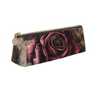 AQRJLPO Gothic Rose Printed Stationery Pencil Case, Cute Leather Pencil Bag Pen Case Pouch, School Stationery Organizer Makeup Bag for Boys Girls Students