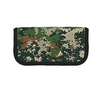 AQRJLPO Green Army Digital Camouflage Print Canvas Pencil Case for Boys Girls Women, Cosmetic & Stationery Organizer, Zipper Desk Storage Pouch for School, Office & Travel Gifts