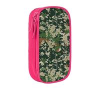 AQRJLPO Green Army Digital Camouflage Prints Pencil Case for Students Boys Girls - Large Capacity Double-Layer Office School Stationery Pouch Pencil Holder,Pink