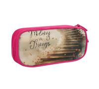 AQRJLPO Inspirational Quotes Prints Pencil Case for Boys Girls Large Capacity Office School Students Stationery Pouch Pencil Holder with 2 Compartments,Pink