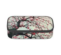 AQRJLPO Japanese Cherry Tree Prints Pencil Case Cute Pen Pencil Pouch Large Capacity Compartment Pencil Box Travel Makeup Bag for Students Girls Boys Women