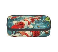 AQRJLPO Japanese Pretty Koi Fishs Prints Pencil Case Cute Pen Pencil Pouch Large Capacity Compartment Pencil Box Travel Makeup Bag for Students Girls Boys Women
