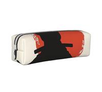 AQRJLPO Karate Men Print Printed Leather Simple Pencil Case, Cute Pencil Bag Pen Case Pouch, School Stationery Organizer Makeup Bag for Boys Girls Students