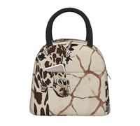 AQRJLPO Large Capacity Insulated Lunch Bag Tote Bag, Giraffe Print Prints Lunchbag Organizer for Aldult Men Girls Outdoor Picnic Work