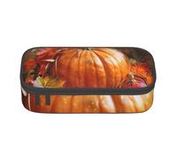 AQRJLPO Leaves Happy Thanksgiving Day Prints Pencil Case Cute Pen Pencil Pouch Large Capacity Compartment Pencil Box Travel Makeup Bag for Students Girls Boys Women