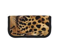 AQRJLPO Leopard Animal Print Print Canvas Pencil Case for Boys Girls Women, Cosmetic & Stationery Organizer, Zipper Desk Storage Pouch for School, Office & Travel Gifts