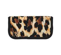 AQRJLPO Leopard Print Print Canvas Pencil Case for Boys Girls Women, Cosmetic & Stationery Organizer, Zipper Desk Storage Pouch for School, Office & Travel Gifts