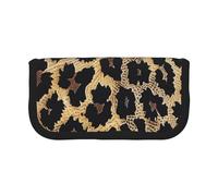 AQRJLPO Leopard Print Print Print Canvas Pencil Case for Boys Girls Women, Cosmetic & Stationery Organizer, Zipper Desk Storage Pouch for School, Office & Travel Gifts