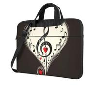 AQRJLPO Music Symbols Love Print Laptop Bag Case for Men Women, 15.6 inch Shockproof Computer Sleeve Cover for Business Travel Office School