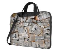 AQRJLPO newspaper hd Print Laptop Bag Case for Men Women, 14 inch Shockproof Computer Sleeve Cover for Business Travel Office School