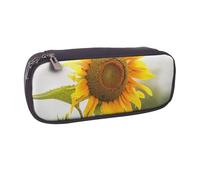 AQRJLPO Outdoor Bloom Sunflower Prints Flip Leather Pencil Case Cute Pen Pencil Pouch Pencil Box Travel Makeup Bag Stationery Gift for Students Girls Boys Women