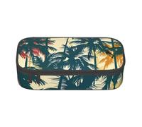 AQRJLPO Palm Tree Pattern Prints Pencil Case Cute Pen Pencil Pouch Large Capacity Compartment Pencil Box Travel Makeup Bag for Students Girls Boys Women