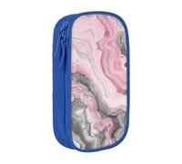 AQRJLPO Pink Abstract Ink Marble Gray Artistic Prints Pencil Case for Students Boys Girls - Large Capacity Double-Layer Office School Stationery Pouch Pencil Holder,Blue