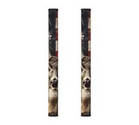 AQRJLPO Refrigerator Door Handle Covers 2 Pcs, Americana Flag Deer Printed Anti-Static Appliance Handles Decor Protector for Home Kitchen