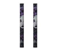 AQRJLPO Refrigerator Door Handle Covers 2 Pcs, Purple Black Goth Spooky Printed Anti-Static Appliance Handles Decor Protector for Home Kitchen